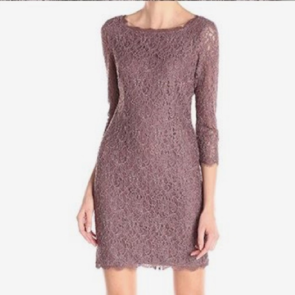 Adrianna Papell Lace Dress3/4 Sleeve NWT Size 12